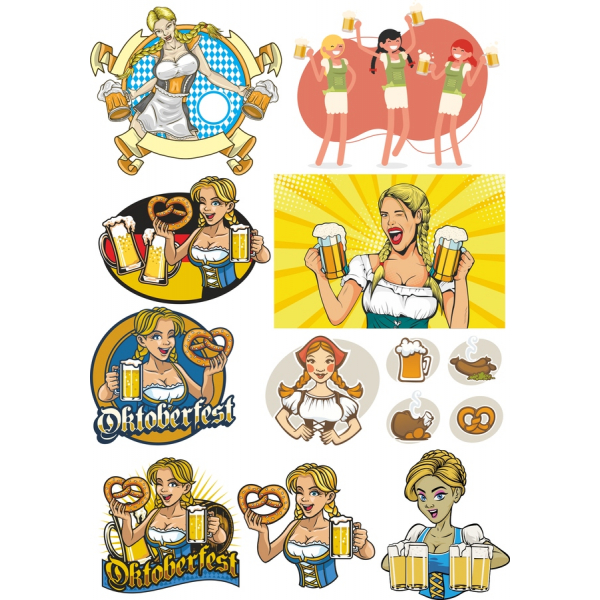 Wektor Zestaw Klipartów "Oktoberfest"