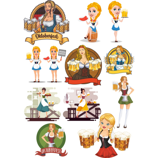 Oktoberfest Vektor-Clipart-Set - Festliche SVG &amp; PNG-Abbildungen