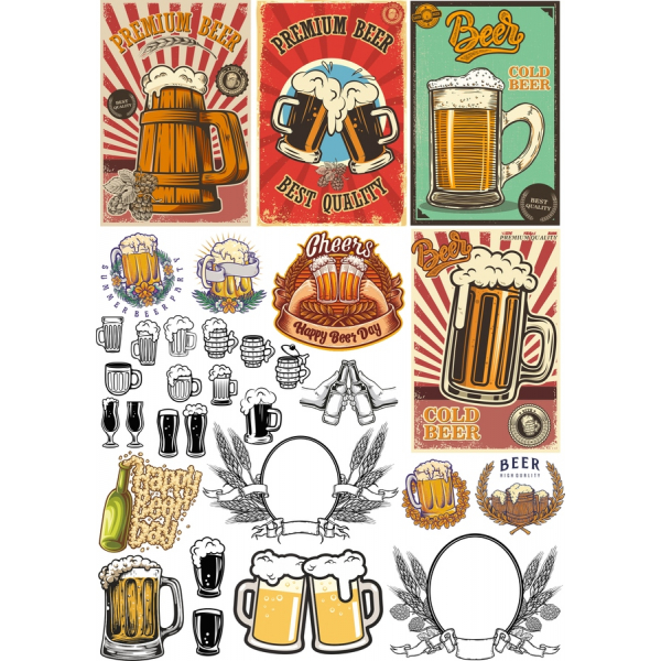 ชั้นยอดเบียร์เว็กเตอ Clipart ตั้งค่า ชั้นยอดเบียร์เว็กเตอ Clipart ตั้งค่า