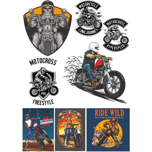 Bundel Ilustrasi Vektor Sepeda Motor &amp; Motorcross Terbaik
