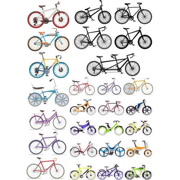 ベクトル自転車Clipartセット