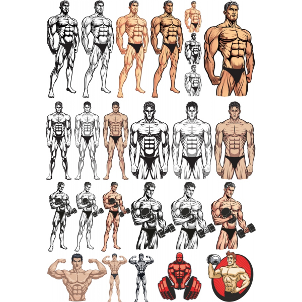 รู้สึกบางอย่างผิดปกชาย Fitness เว็กเตอภาพ รู้สึกบางอย่างผิดปกชาย Fitness เว็กเตอภาพ