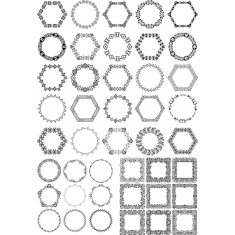 Bundel Bergaya-Koleksi Cliparts Bingkai Elegan