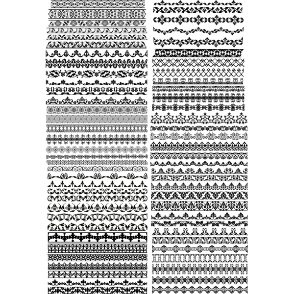Vintage Ornamento Vettoriale Clipart Set Vintage Ornamento Vettoriale Clipart Set