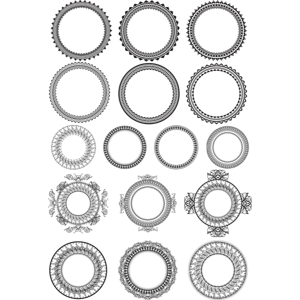 Desenhados À Mão Decorativos Vetor De Elementos Decorativos - Exclusivos 15 Circular Quadro De Projetos Desenhados À Mão Decorativos Vetor De Elementos Decorativos - Exclusivos 15 Circular Quadro De Projetos