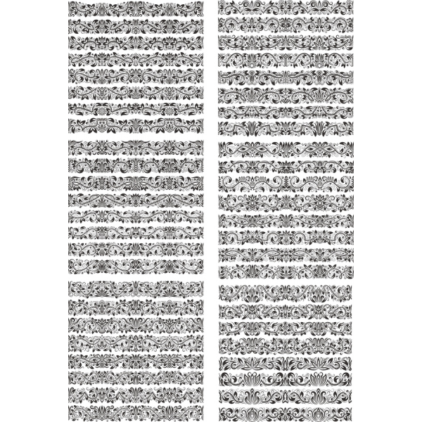 Pynt Clipart Sæt - Indviklede Vektor Illustrationer Pynt Clipart Sæt - Indviklede Vektor Illustrationer