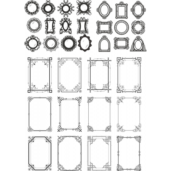 Vintage Okvir Vektor Clipart Set - Elegantan Dizajn za Tvoj Projekata Vintage Okvir Vektor Clipart Set - Elegantan Dizajn za Tvoj Projekata