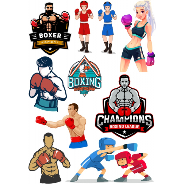 Boxe Clipart Vector Set - Dynamique des Illustrations pour Tous Vos Besoins de Conception Boxe Clipart Vector Set - Dynamique des Illustrations pour Tous Vos Besoins de Conception