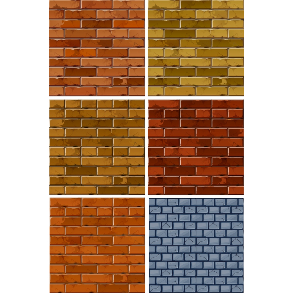 Svestran Zid Vektor Clipart Postavio Svestran Zid Vektor Clipart Postavio