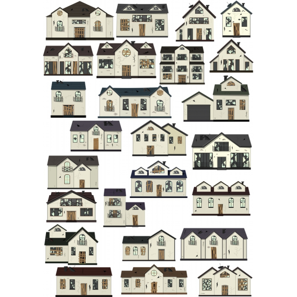 Vektorové Ilustrace z Strašidelné Domy - SVG A PNG Bundle Vektorové Ilustrace z Strašidelné Domy - SVG A PNG Bundle