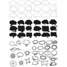 Comic Style Speech Bubbles & Effects Bundle
