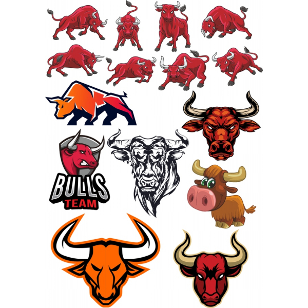 Bull Vector Clipart Bundel - Premium Illustraties voor Creatieve Projecten Bull Vector Clipart Bundel - Premium Illustraties voor Creatieve Projecten