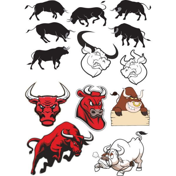 Bull-Vektor-Illustrationen-Bundle | SVG & PNG Cliparts Bull-Vektor-Illustrationen-Bundle | SVG & PNG Cliparts
