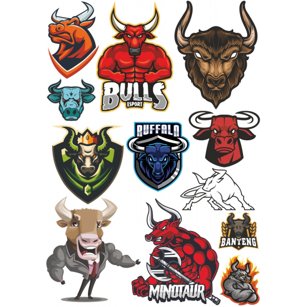 Bull مضمون وکتور کلیپ آرت مجموعه - با کیفیت بالا تصاویر برای هر پروژه