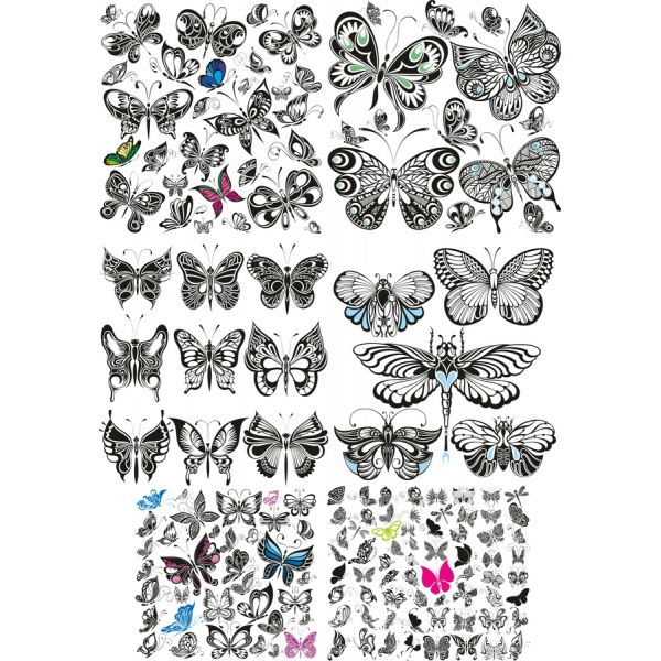 Leptir Vektor Clipart Snop - Zamršene SVG i PNG Ilustracije Leptir Vektor Clipart Snop - Zamršene SVG i PNG Ilustracije