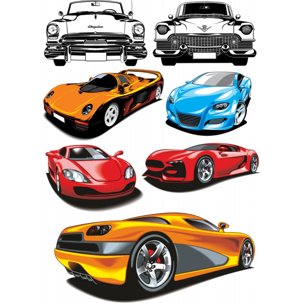 Premium-Vektor Bil Clipart Sæt