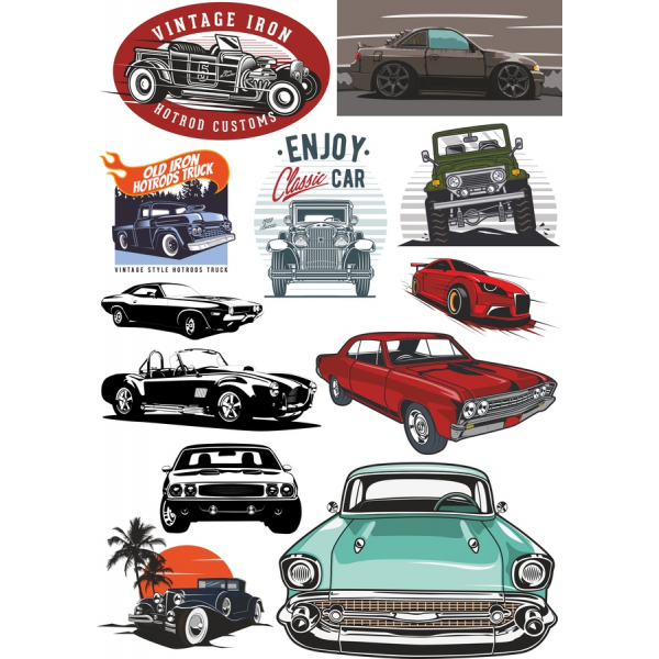 ລົດ Clipart ມັດ-ຄລາສສິກໂນ Vector ຮູ