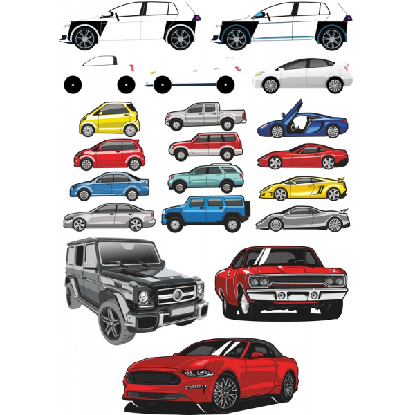 Vektor-Fahrzeug-Clipart-Set - Hohe-Qualität SVG & PNG-Abbildungen Vektor-Fahrzeug-Clipart-Set - Hohe-Qualität SVG & PNG-Abbildungen