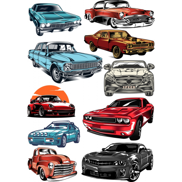Klassische und Moderne Auto-Vektor-Sammlung Klassische und Moderne Auto-Vektor-Sammlung