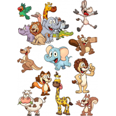 Animali Divertenti Clipart Collezione Stravagante per i Bambini