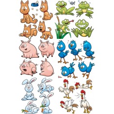 Animali Clipart Collezione Giocosa e