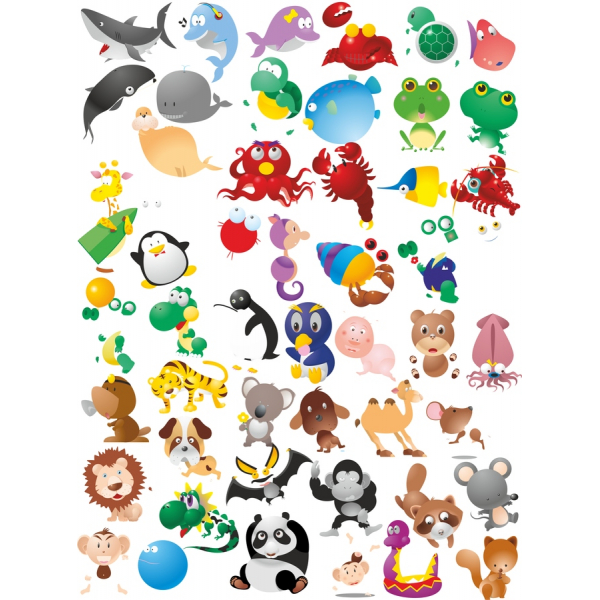 Adorable Animal Vector Illustrations Clipart Collection Adorable Animal Vector Illustrations Clipart Collection