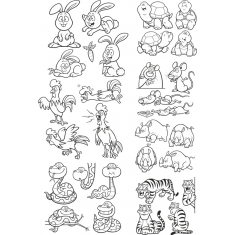 Whimsical ตูนสัตว์เก็บของ