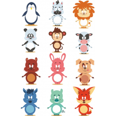 Cartoon Animal Characters Set