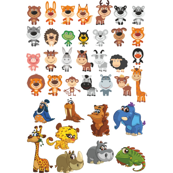 Animale, Vettoriale Clipart Bundle - 40 Illustrazioni Uniche Animale, Vettoriale Clipart Bundle - 40 Illustrazioni Uniche