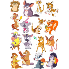 Caprichosa Animal De Imágenes Prediseñadas Colección - 20 Divertido