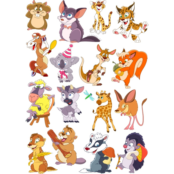 Whimsical Animal Clipart Collection - Fun & Playful SVG Illustrations Whimsical Animal Clipart Collection - Fun & Playful SVG Illustrations