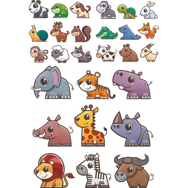 Rozkošný Zvierat, obrázky Clipart Vektor Zväzok - SVG & PNG Zber Rozkošný Zvierat, obrázky Clipart Vektor Zväzok - SVG & PNG Zber