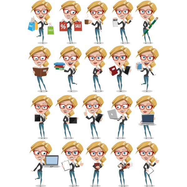 Businesswoman Vector Clipart Bundle Businesswoman Vector Clipart Bundle