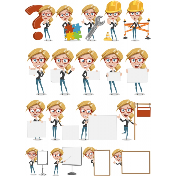Professionel Karakter Vektor Clipart Bundt Professionel Karakter Vektor Clipart Bundt
