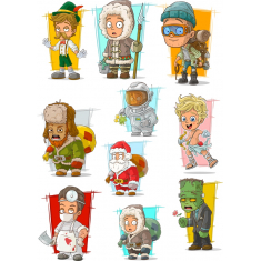 Whimsical ตัวละคร Clipart ตั้งค่า