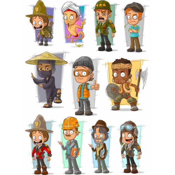 Caracter De Explorare Clipart Pachet Caracter De Explorare Clipart Pachet
