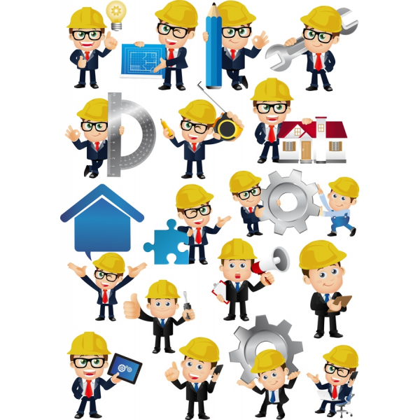 Construção e Engenharia de Clipart de Vetor Pacote