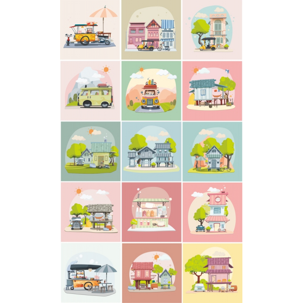 Charme Urbano De Clipart De Vetor Pacote
