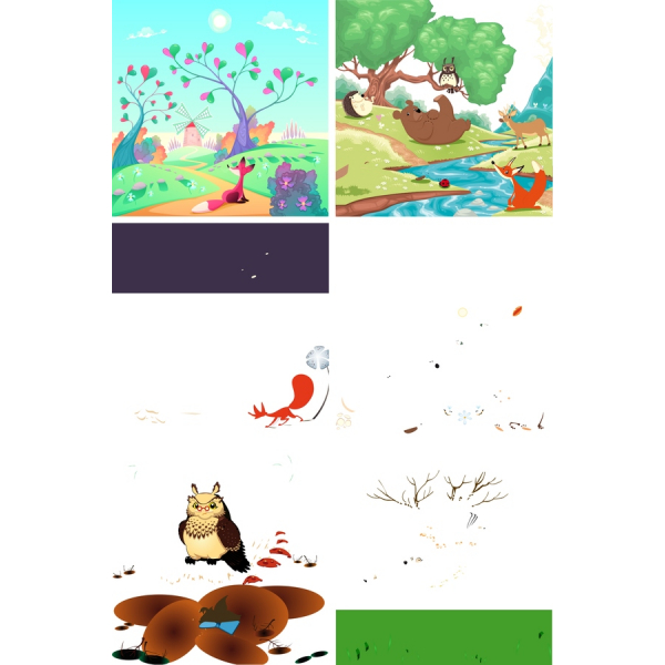 Ilustracja Wektora Urokliwego Lasu Ilustracja Wektora Urokliwego Lasu