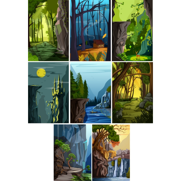 Vektor-Natur-Cliparts Bundle - Illustrationen im SVG-und PNG Vektor-Natur-Cliparts Bundle - Illustrationen im SVG-und PNG