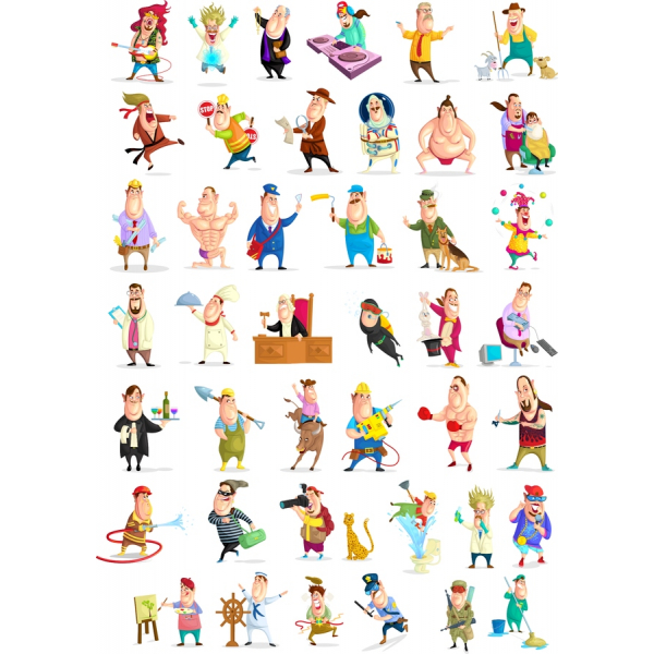 Humorvolle Cartoon-Vektor-Illustrationen-Bundle Humorvolle Cartoon-Vektor-Illustrationen-Bundle