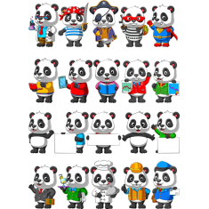 Panda Professionals Set