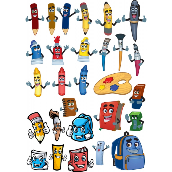 Nyuma-ya-Shule Vector Clipart Kuweka Nyuma-ya-Shule Vector Clipart Kuweka