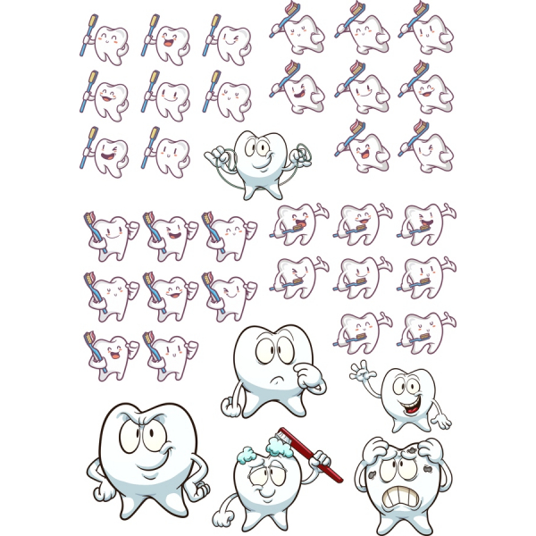Tooth Fairy Fun Vector Illustration Set Tooth Fairy Fun Vector Illustration Set