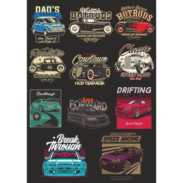 Coche De Época Clipart Set | Retro Automotriz Ilustraciones De Vectores Coche De Época Clipart Set | Retro Automotriz Ilustraciones De Vectores