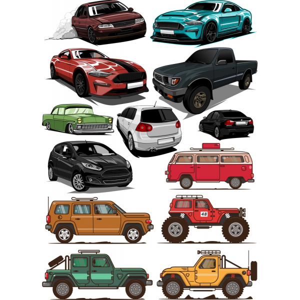 รถคันเว็กเตอ Illustrations สวมเสื้อกันหนาวได้-มีความหลากหลายซักหน่อรถ Cliparts ใน SVG&PNG รถคันเว็กเตอ Illustrations สวมเสื้อกันหนาวได้-มีความหลากหลายซักหน่อรถ Cliparts ใน SVG&PNG