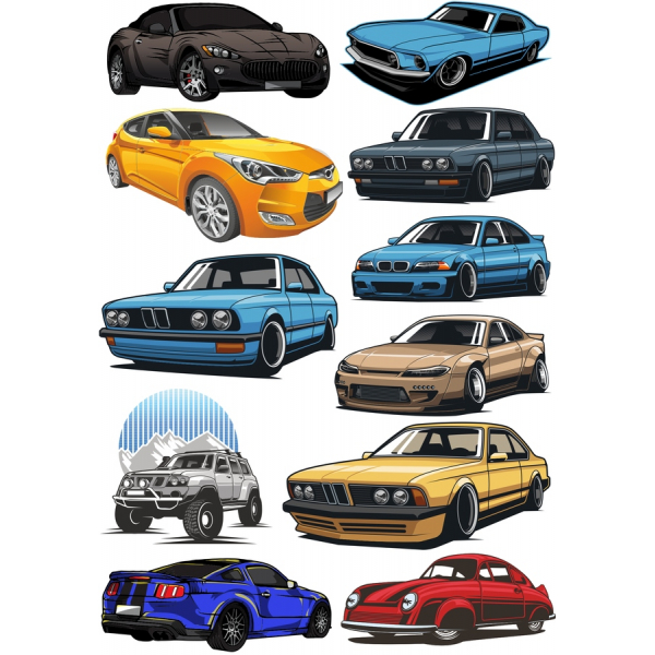 Auto Vektor Clipart Set - Visokog Kvaliteta SVG & PNG Ilustracije Auto Vektor Clipart Set - Visokog Kvaliteta SVG & PNG Ilustracije
