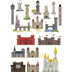 Castle Clipart ກໍານົດໄວ້ນ່ມັດ