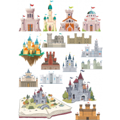 Bundel Clipart Kastil-Ajaib dan