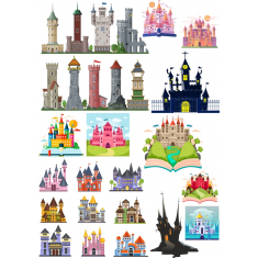 Castle ການເກັບ Clipart:ສະເຫນ່
